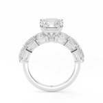Load image into Gallery viewer, Asscher Cut Side Stone Diamond Engagement Ring
