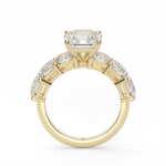Load image into Gallery viewer, Asscher Cut Side Stone Diamond Engagement Ring
