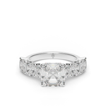 Load image into Gallery viewer, Asscher Cut Side Stone Diamond Engagement Ring
