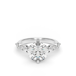 Load image into Gallery viewer, Marquise Side Stone Diamond Engagement Ring
