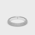Load and play video in Gallery viewer, Triple Row Pavé Diamond Ring
