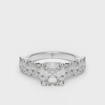 Load and play video in Gallery viewer, Asscher Cut Side Stone Diamond Engagement Ring
