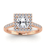 Load image into Gallery viewer, Asscher-Rose Gold|Asscher|14K Rose Gold|18K Rose Gold
