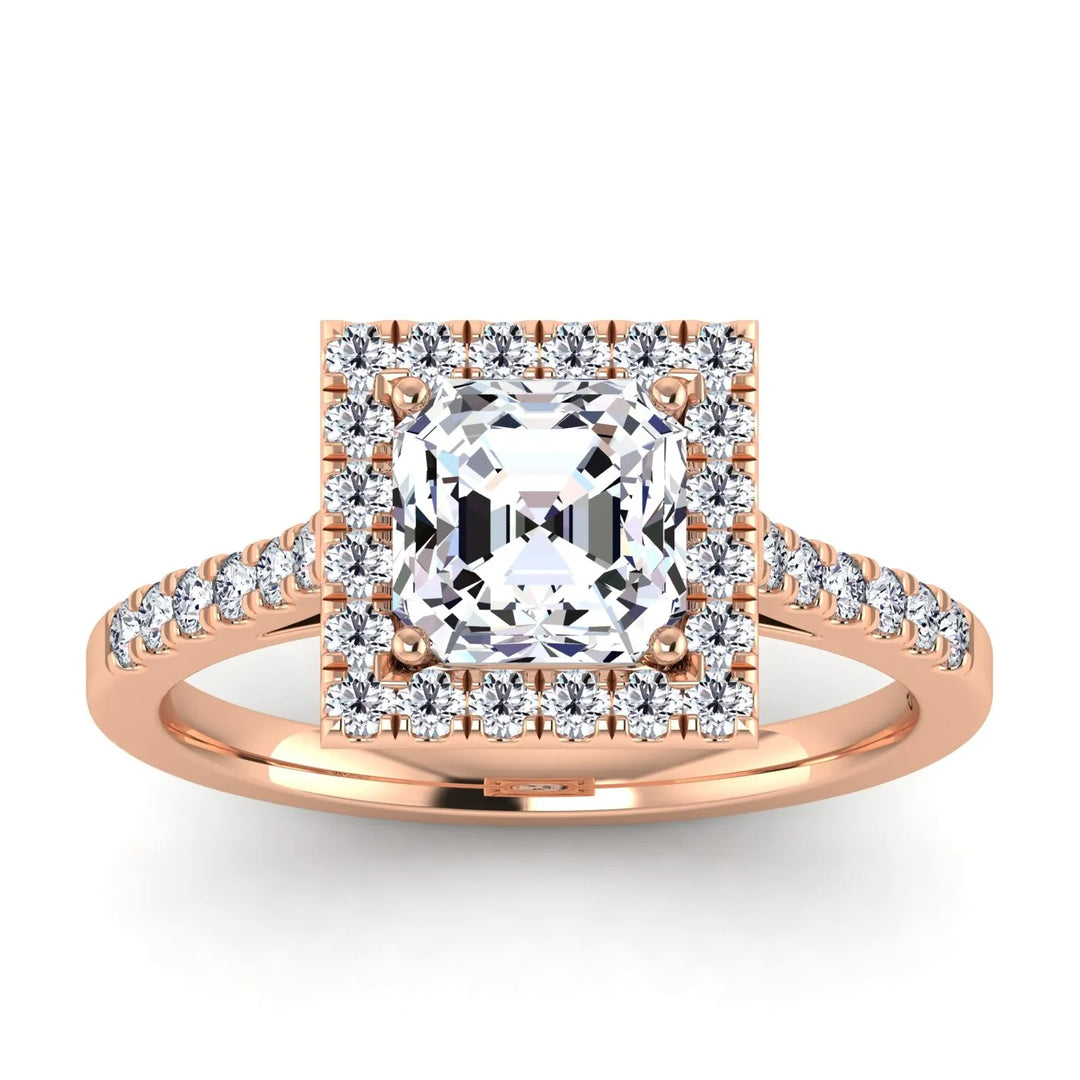 Asscher-Rose Gold|Asscher|14K Rose Gold|18K Rose Gold