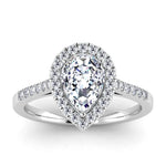Load image into Gallery viewer, Pear-White Gold|Pear|14K White Gold|18K White Gold|Platinum
